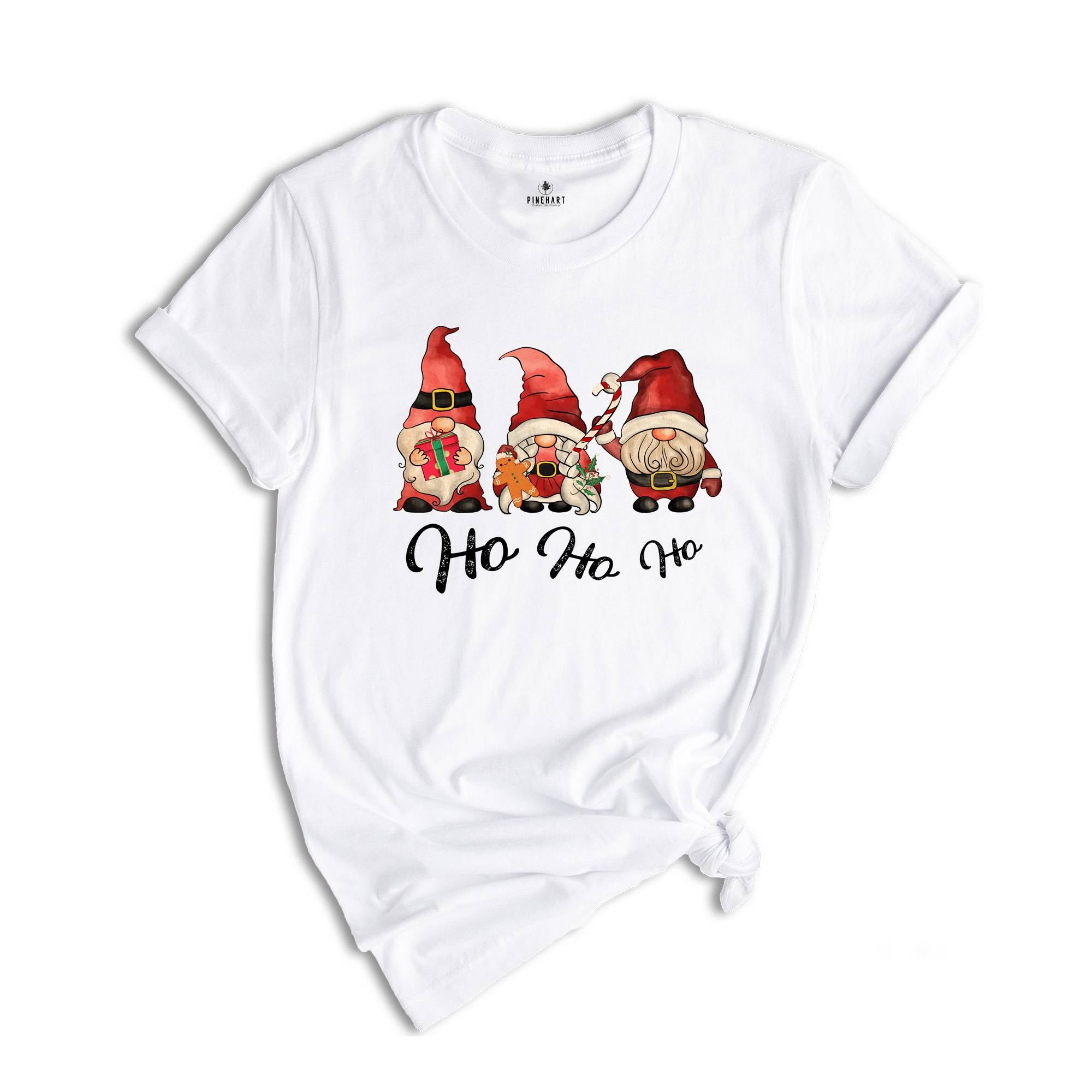 Ho Ho Ho Shirt, Christmas Gnome Shirt, Gingerbread Man Shirt, Christmas Family Shirt, Cute Gnome Shirt, Chibi Gnome Shirt