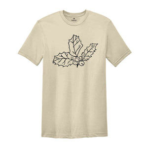 Holly Flower Shirt, December Flower Shirt, December Birthday Shirt, Birthday Shirt, Birth Month Flower Shirt, Flower Shirt