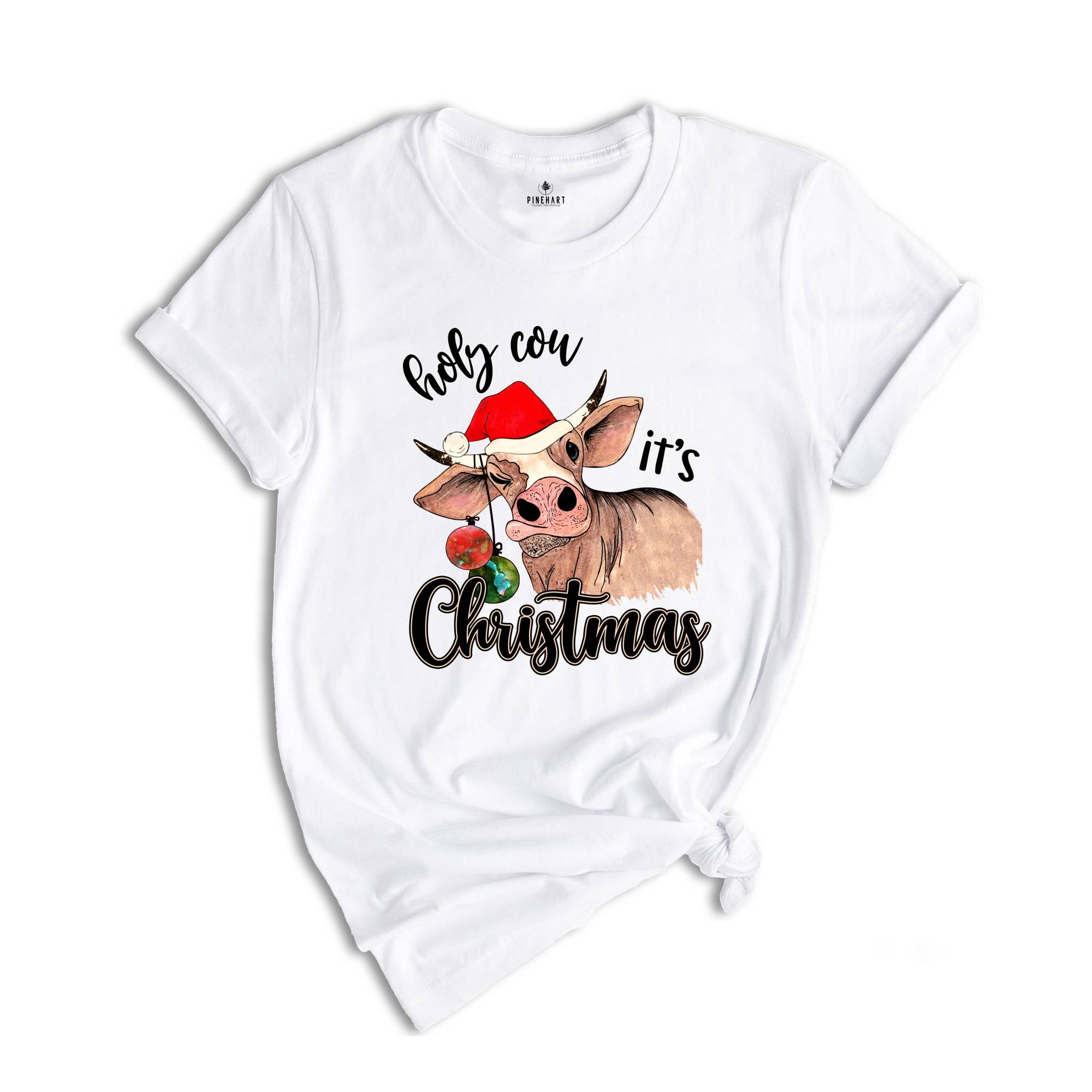 Holy Cow It's Christmas Shirt, Christmas Farmer Shirt, Cowgirl Shirt, Christmas Gift, Family Christmas Shirt, Christmas Pajamas