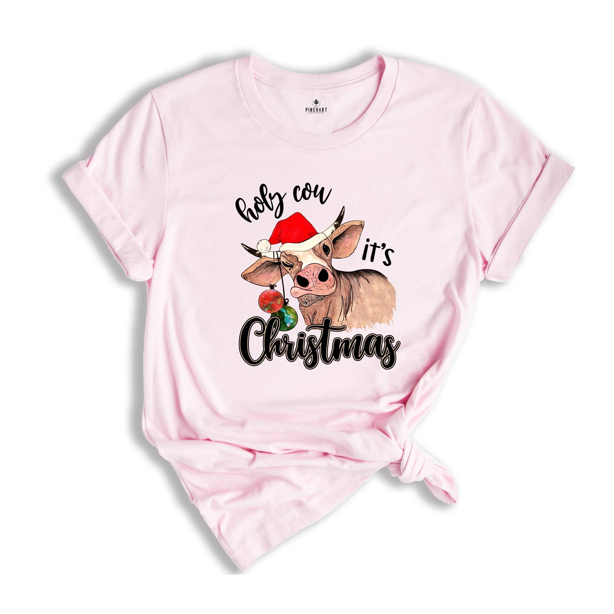 Holy Cow It's Christmas Shirt, Christmas Farmer Shirt, Cowgirl Shirt, Christmas Gift, Family Christmas Shirt, Christmas Pajamas