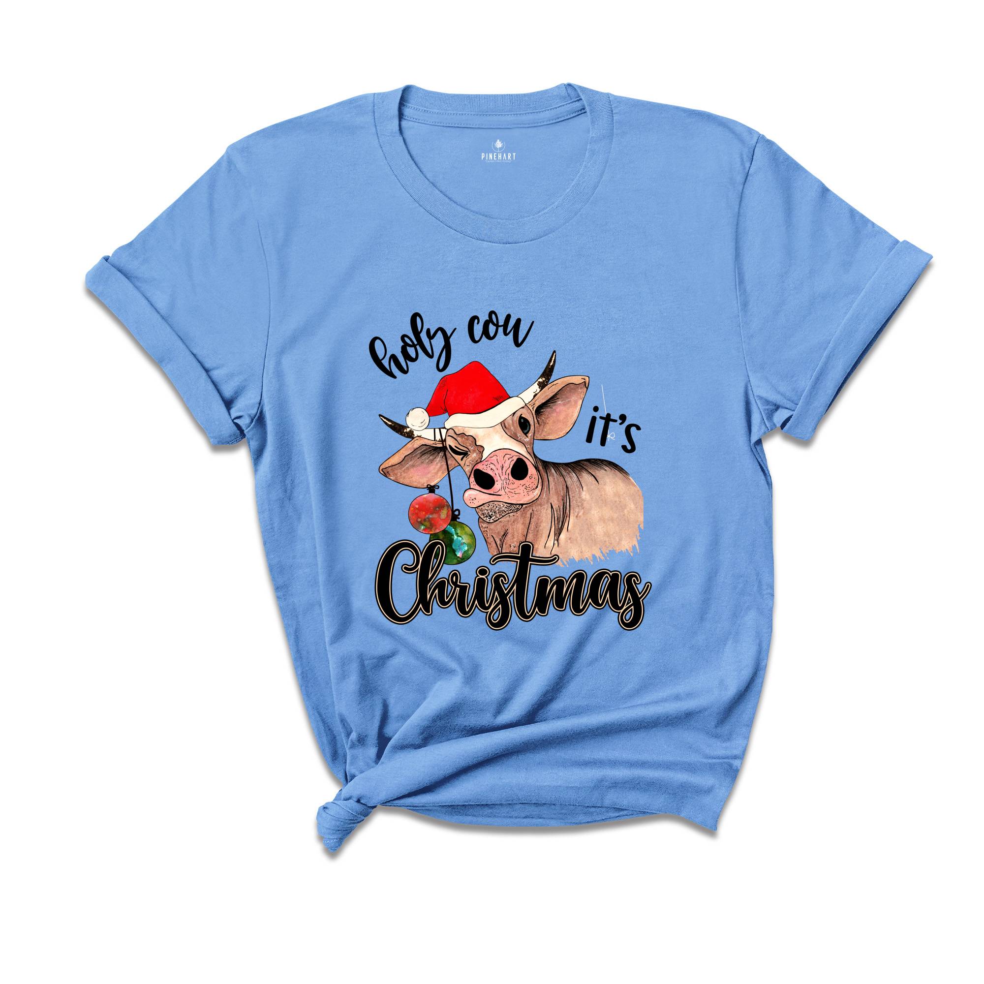 Holy Cow It's Christmas Shirt, Christmas Farmer Shirt, Cowgirl Shirt, Christmas Gift, Family Christmas Shirt, Christmas Pajamas