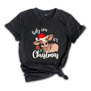 Holy Cow It's Christmas Shirt, Christmas Farmer Shirt, Cowgirl Shirt, Christmas Gift, Family Christmas Shirt, Christmas Pajamas