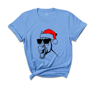 Horse Christmas Shirt, Farmer Christmas Costume, Horse T-Shirt, Animal Lover Shirt, Horse Lover Gift, Christmas Party Shirt