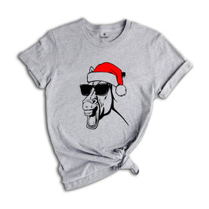 Horse Christmas Shirt, Farmer Christmas Costume, Horse T-Shirt, Animal Lover Shirt, Horse Lover Gift, Christmas Party Shirt