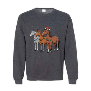 Horse Christmas Sweatshirt, Western Christmas Horse Shirt, Horse Lover Gift
