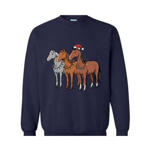 Horse Christmas Sweatshirt, Western Christmas Horse Shirt, Horse Lover Gift