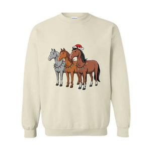 Horse Christmas Sweatshirt, Western Christmas Horse Shirt, Horse Lover Gift