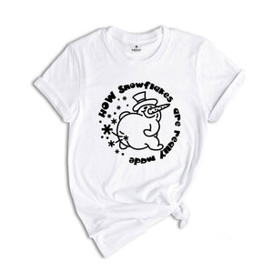 How Snowflakes are Really Made Shirt, Sarcastic Winter T-shirt, Humorous Christmas Tee, Funny Xmas Gift, Funny Snowman Gift