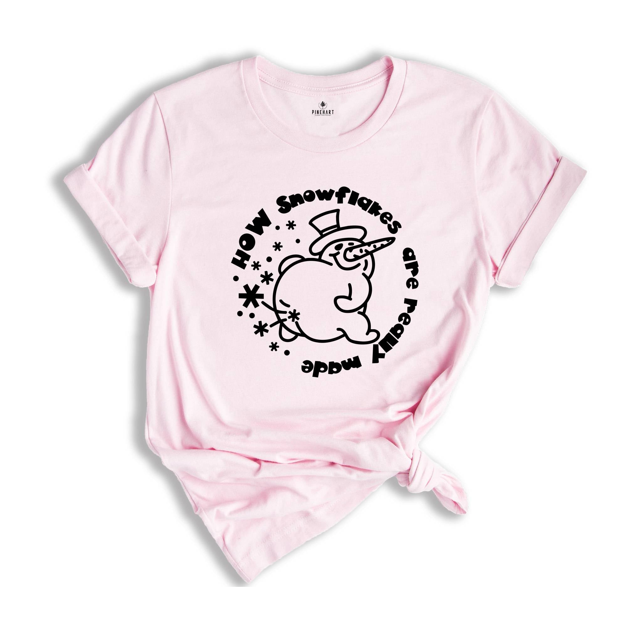How Snowflakes are Really Made Shirt, Sarcastic Winter T-shirt, Humorous Christmas Tee, Funny Xmas Gift, Funny Snowman Gift