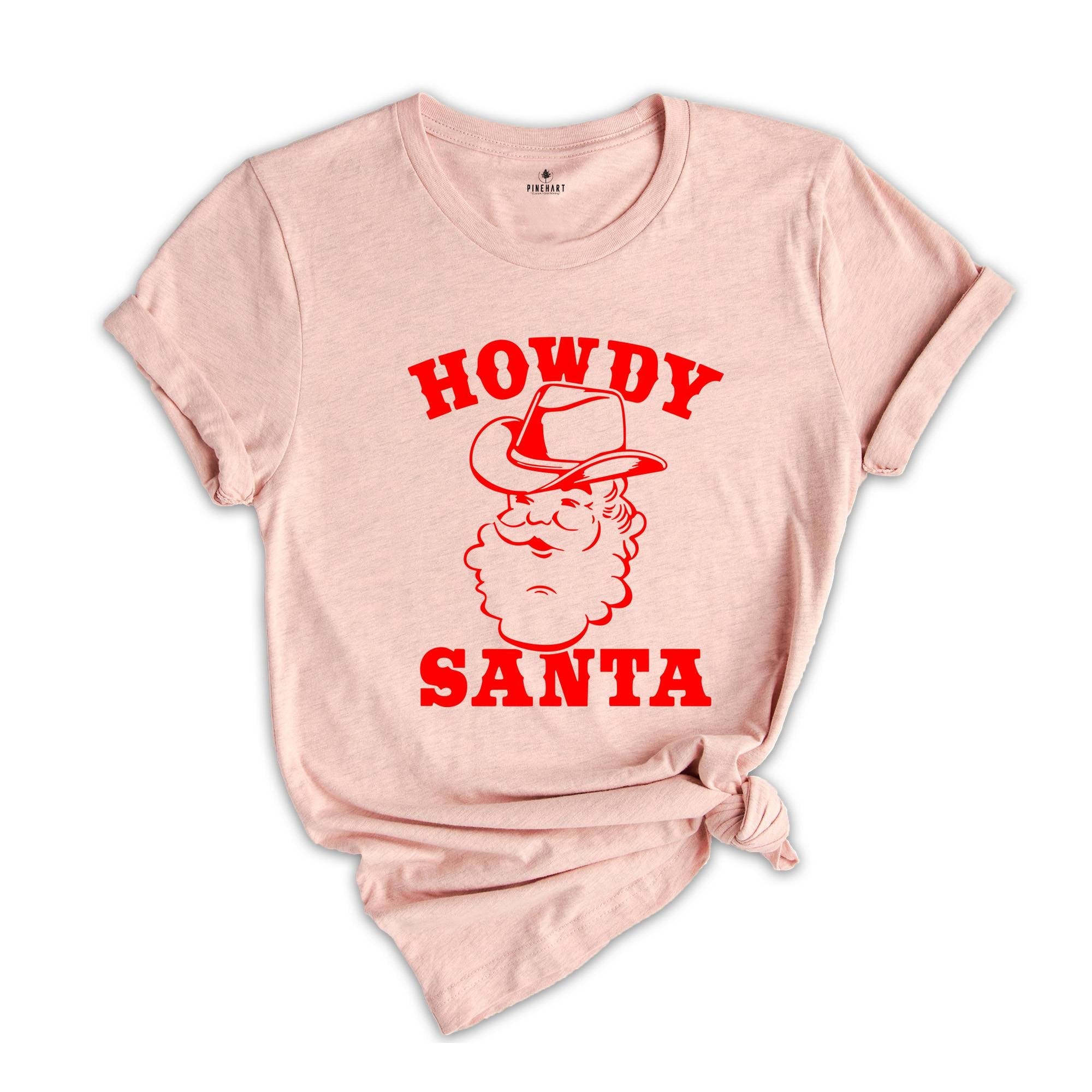 Howdy Santa Sweatshirt, Western Christmas Hoodie, Cowboy Santa Sweatshirt, Christmas Gifts, Family Christmas Sweatshirt