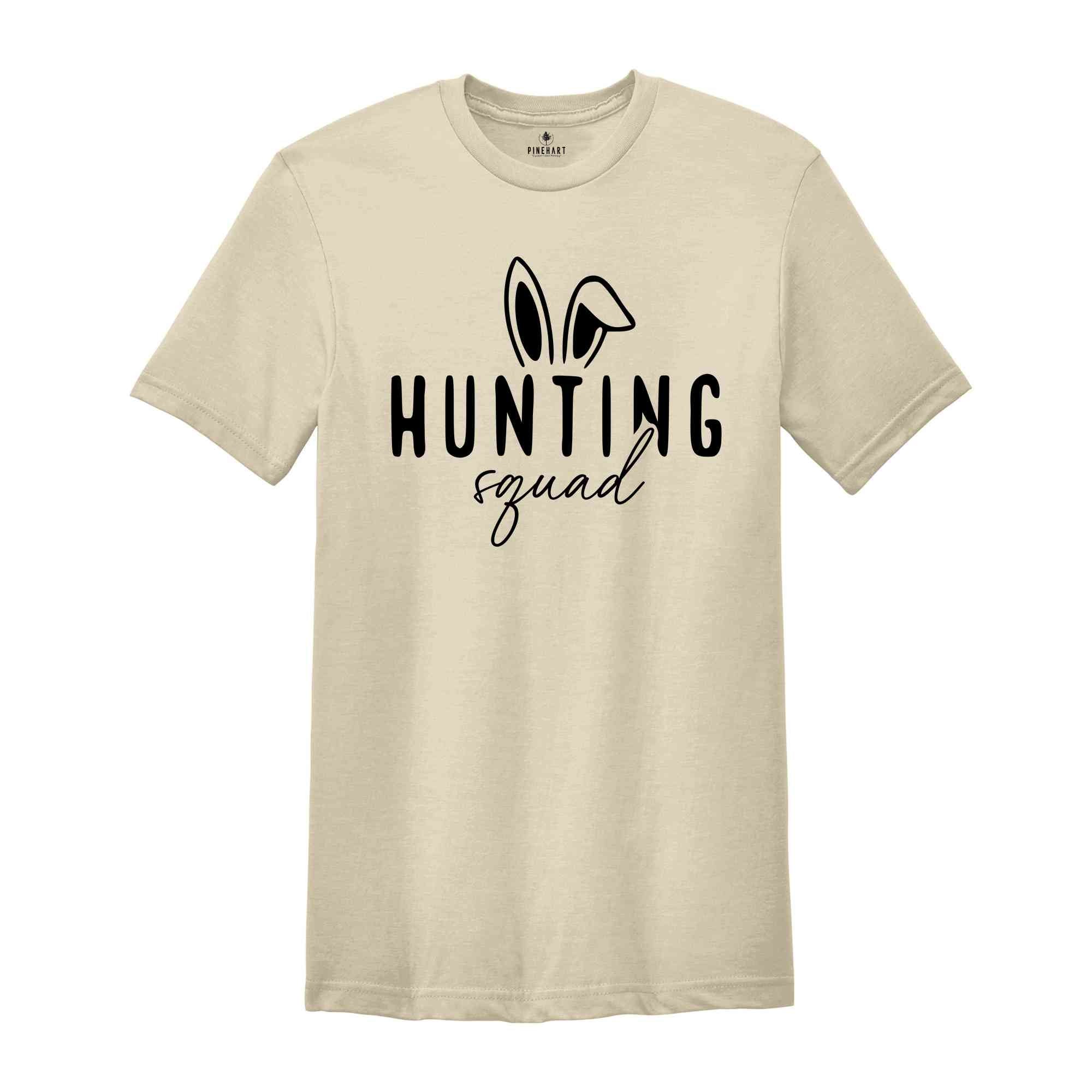 Hunting Squad Shirt, Easter Vibes Shirt, Bunny Shirt, Cute Easter Shirt, Easter 2025, Happy Easter Shirt, Easter Bunny Shirt