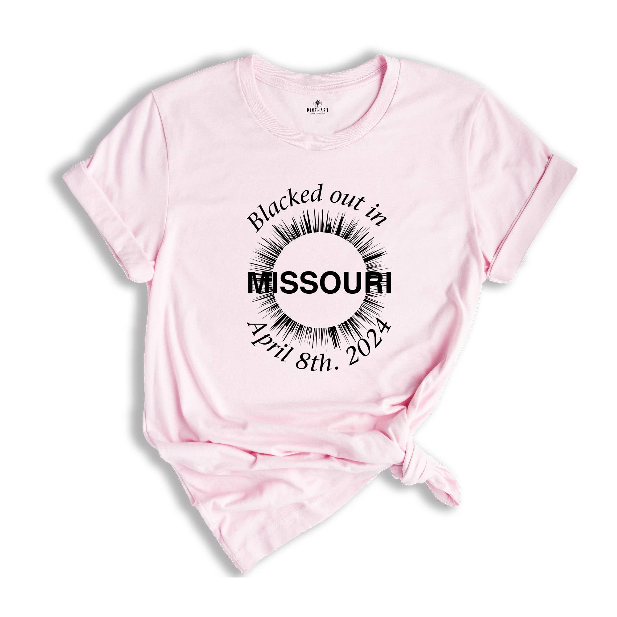 I Blacked Out In Missouri Shirt, Missouri Total Solar Eclipse Shirt, Celestial Shirt, Eclipse Event 2024 Shirt, April 8th 2024