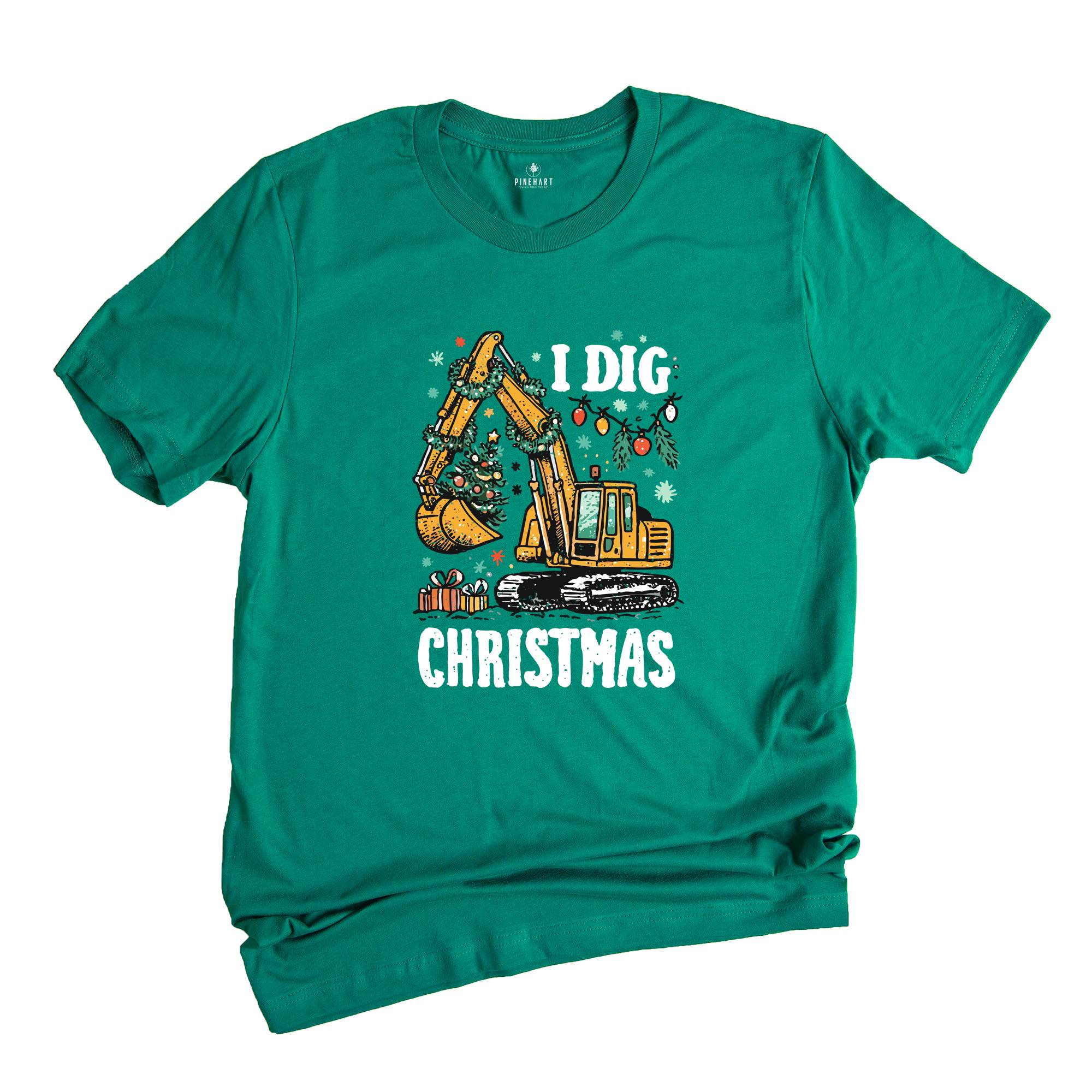 I Dig Christmas Shirt, Kids Christmas Shirt, Funny Xmas Tee, Excavator Shirt, Christmas Boys Shirt, Funny Kids Santa Tee, Holiday Kids Gifts