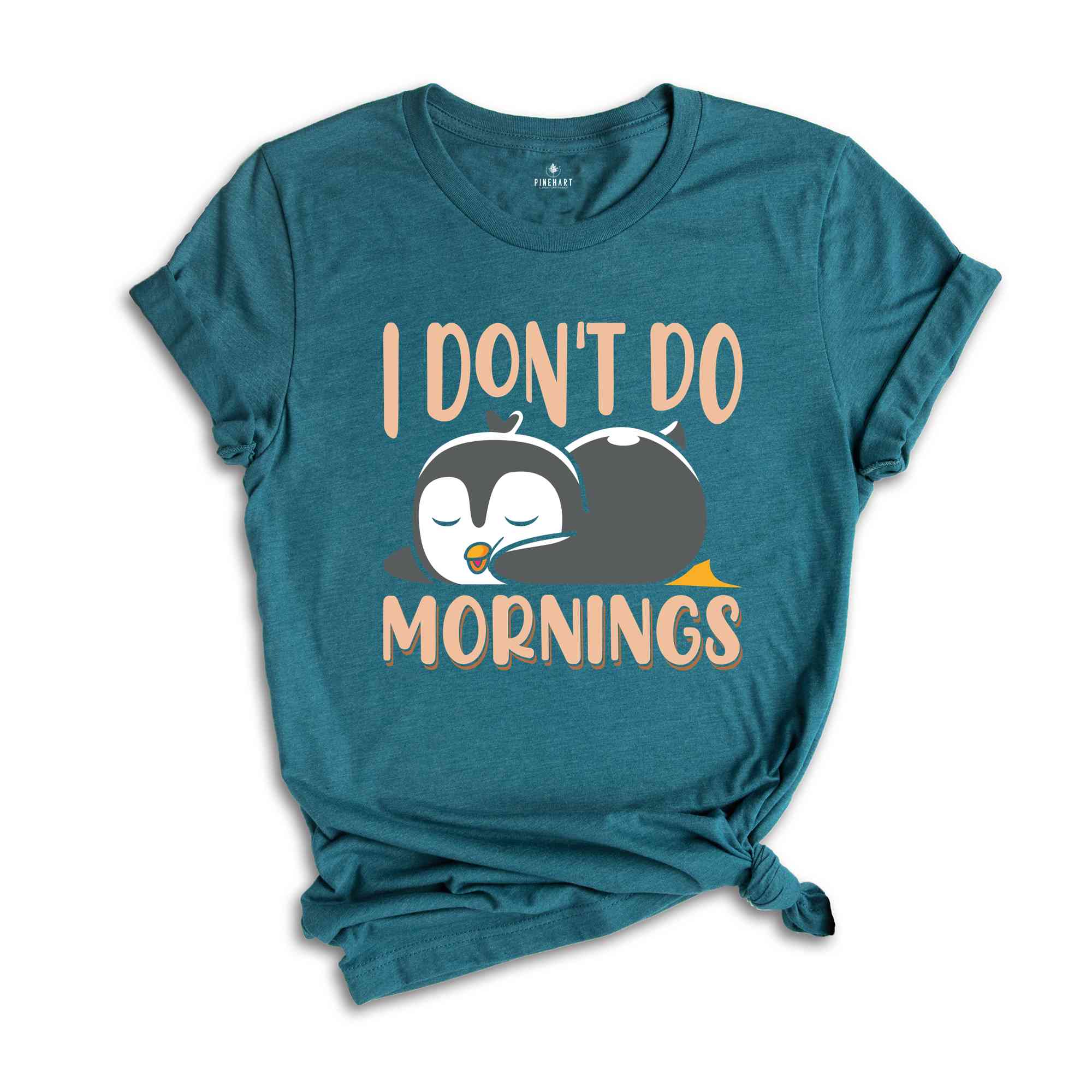 I Don't Do Mornings Shirt, Sleeping Penguin Shirt, Funny Penguin Lover T-Shirt, Cute Penguin Sleeping Ürün Etiketleri