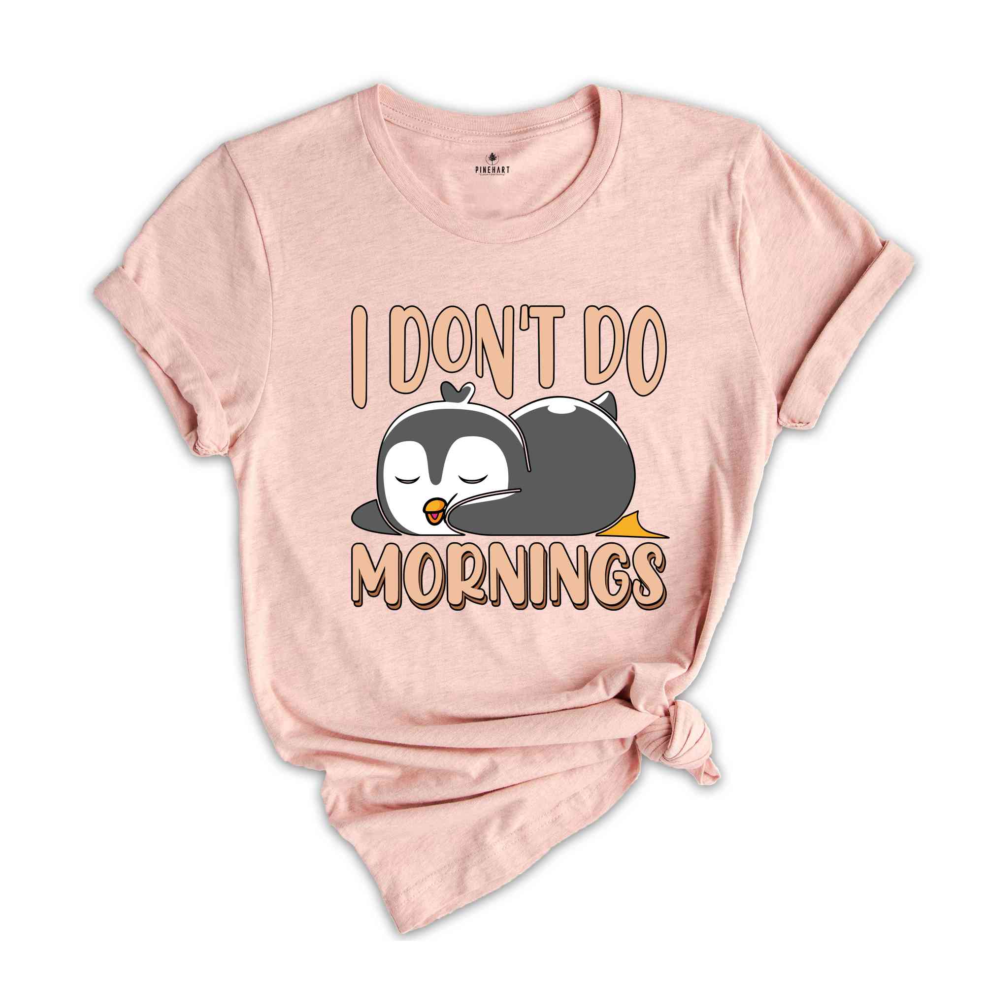 I Don't Do Mornings Shirt, Sleeping Penguin Shirt, Funny Penguin Lover T-Shirt, Cute Penguin Sleeping Ürün Etiketleri