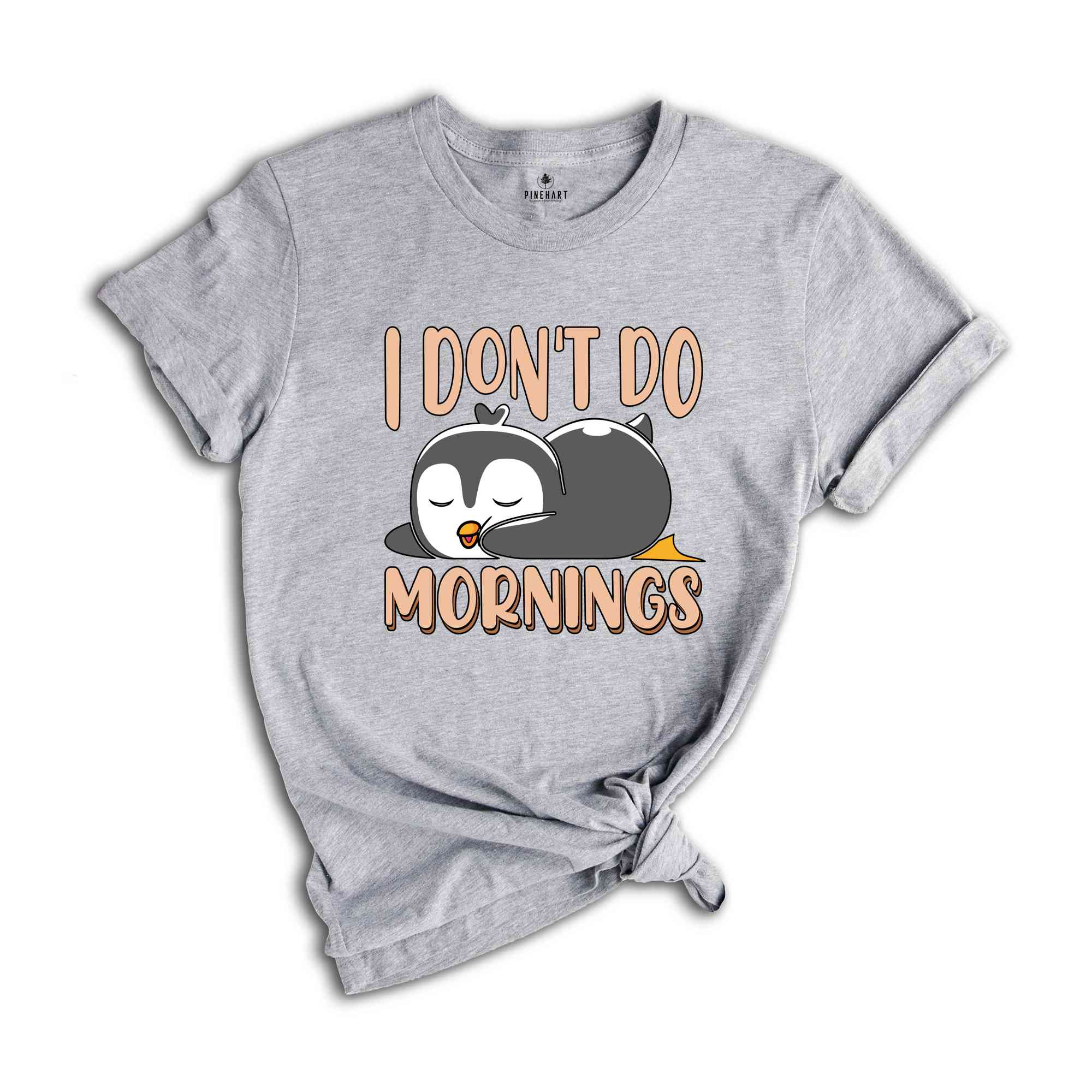 I Don't Do Mornings Shirt, Sleeping Penguin Shirt, Funny Penguin Lover T-Shirt, Cute Penguin Sleeping Ürün Etiketleri