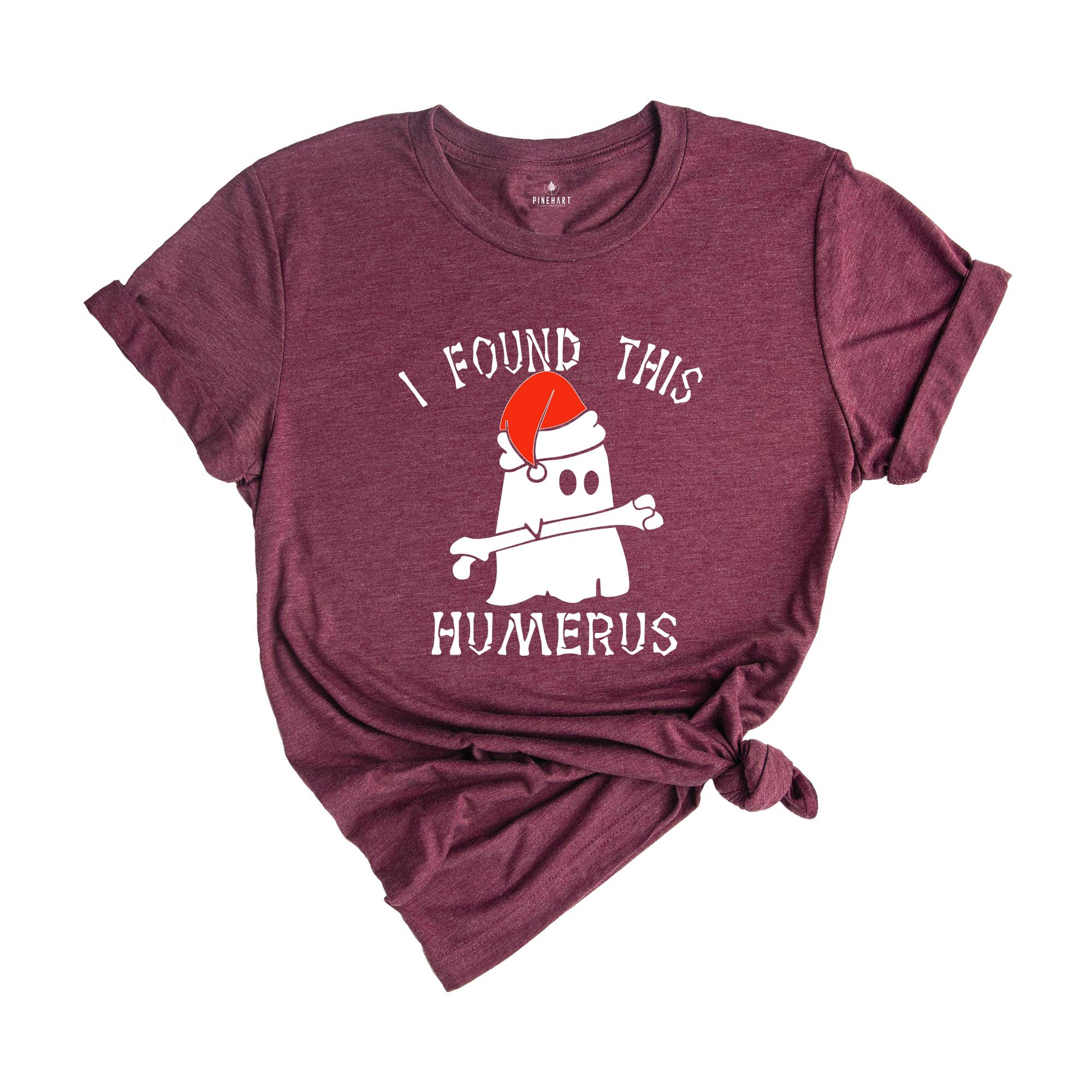 I Found this Humerus Shirt, Funny Christmas Nurse T-Shirt, Xmas Theme Tee, Christmas Gift, Christmas Party Costume
