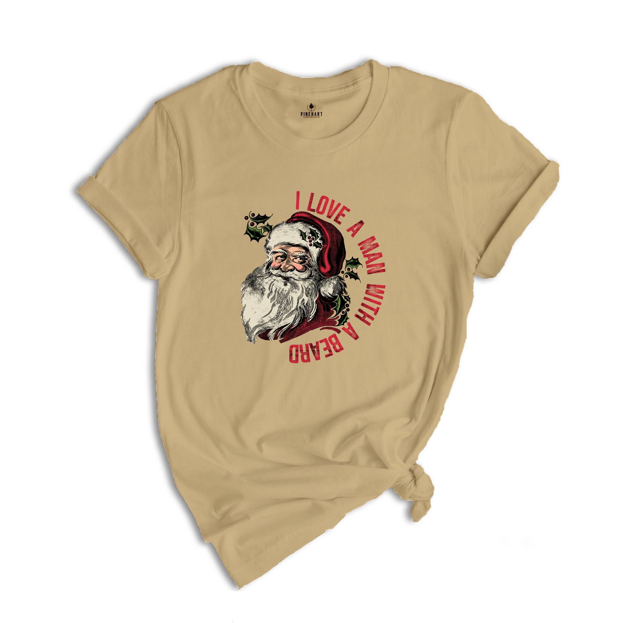 I Love a Man with a Beard Santa Christmas Sweatshirt, Funny Santa Sweatshirt, Christmas Hoodie, Christmas Pajamas