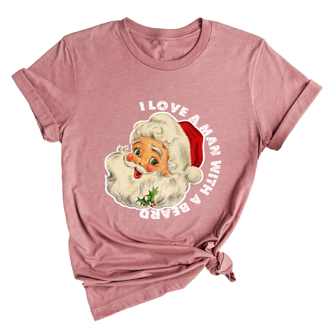 I Love a Man With a Beard Shirt, Vintage Santa Shirt, Funny Xmas Shirt, Holiday Apparel, Christmas Sweatshirt, Santa Shirt