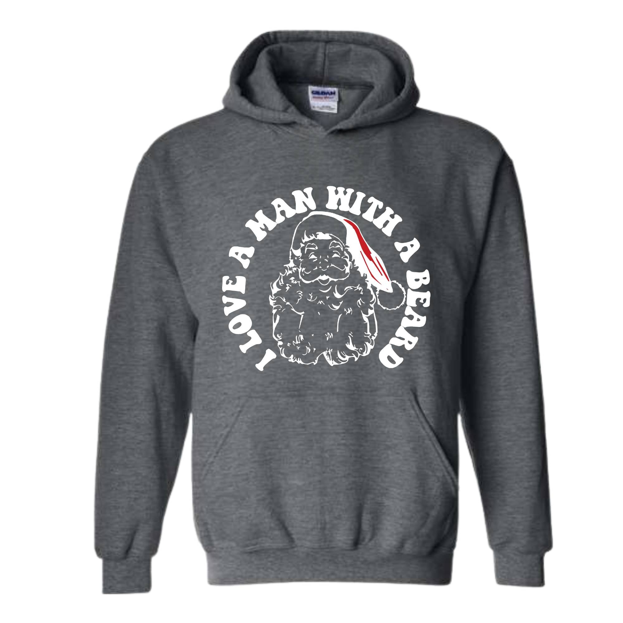 I Love a Man With a Beard Sweatshirt, Vintage Santa Sweater, Funny Xmas Hoodie, Holiday Apparel, Christmas Sweatshirt, Santa Gift