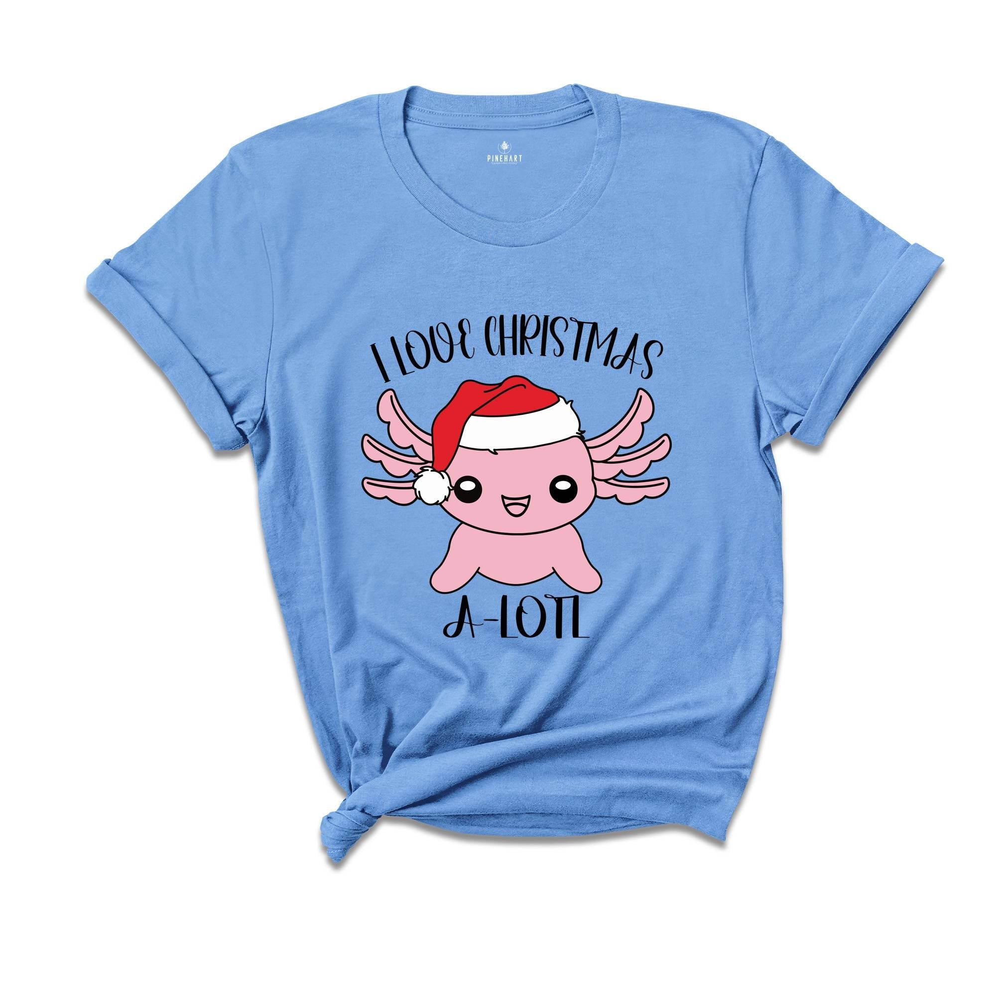 I Love Christmas A-lotl T-Shirt, Cute Axolotl Tee, Axolotl Lover Shirt, Christmas Gifts, Christmas Animal Costume