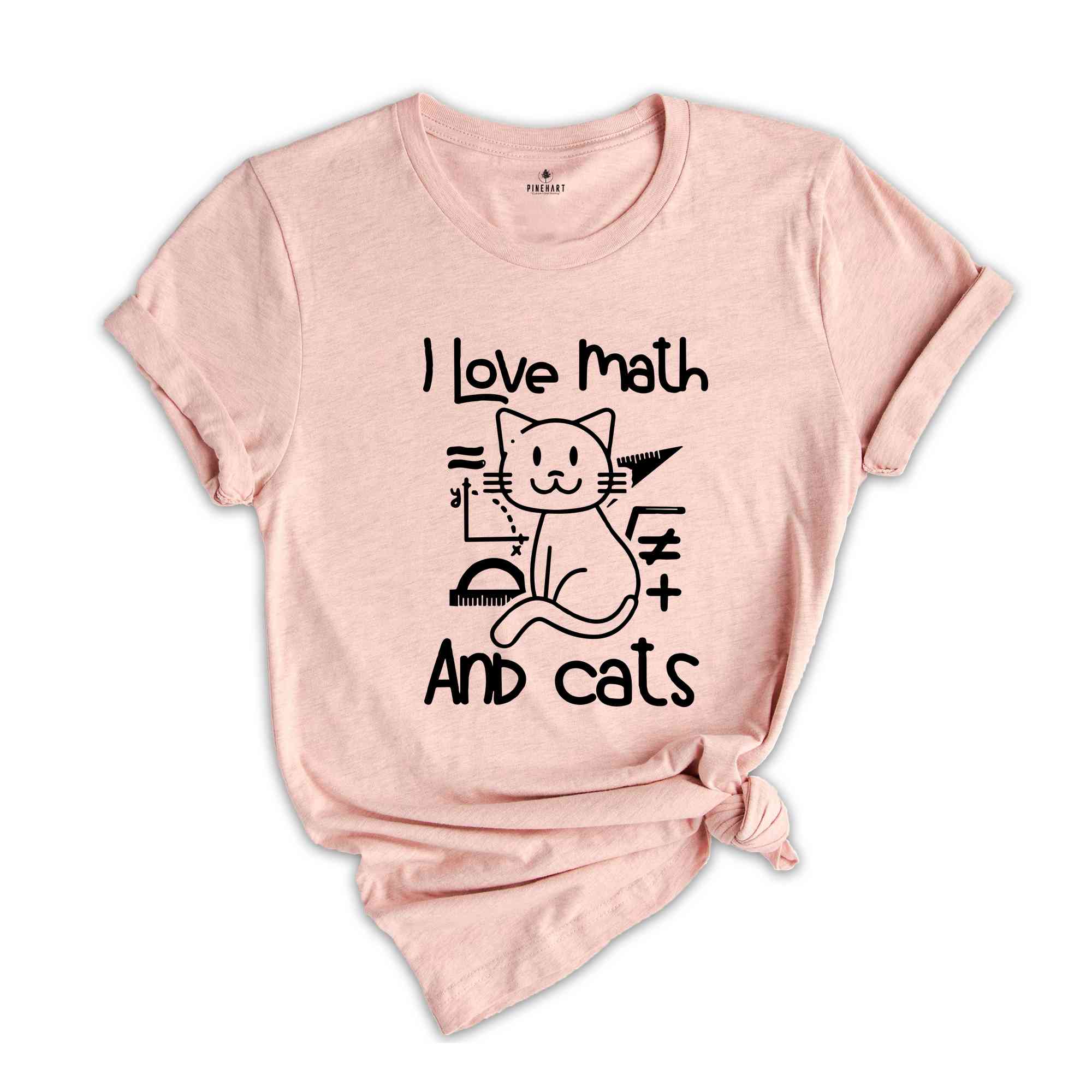 I Love Math And Cats Shirt, Math Shirt, Math Teacher Shirt, Cat Shirt, Cat Lover Gift, Cat Lover, Math Teacher Gift, Math