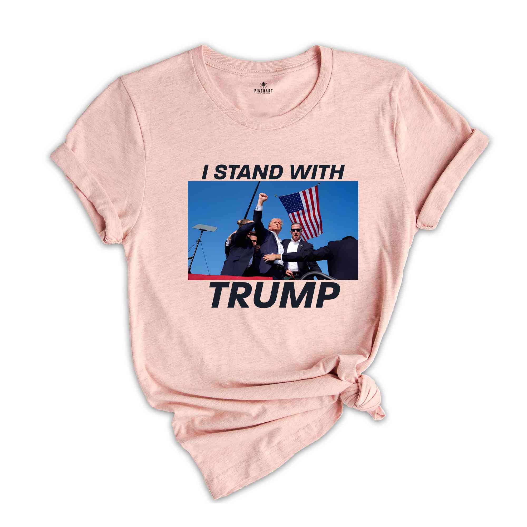 I Stand With Trump Shirt, Trump 2024 Support Shirt, Patriotic Trump Tee, Trump Campaign Shirt, Vote Trump 2024 Shirt