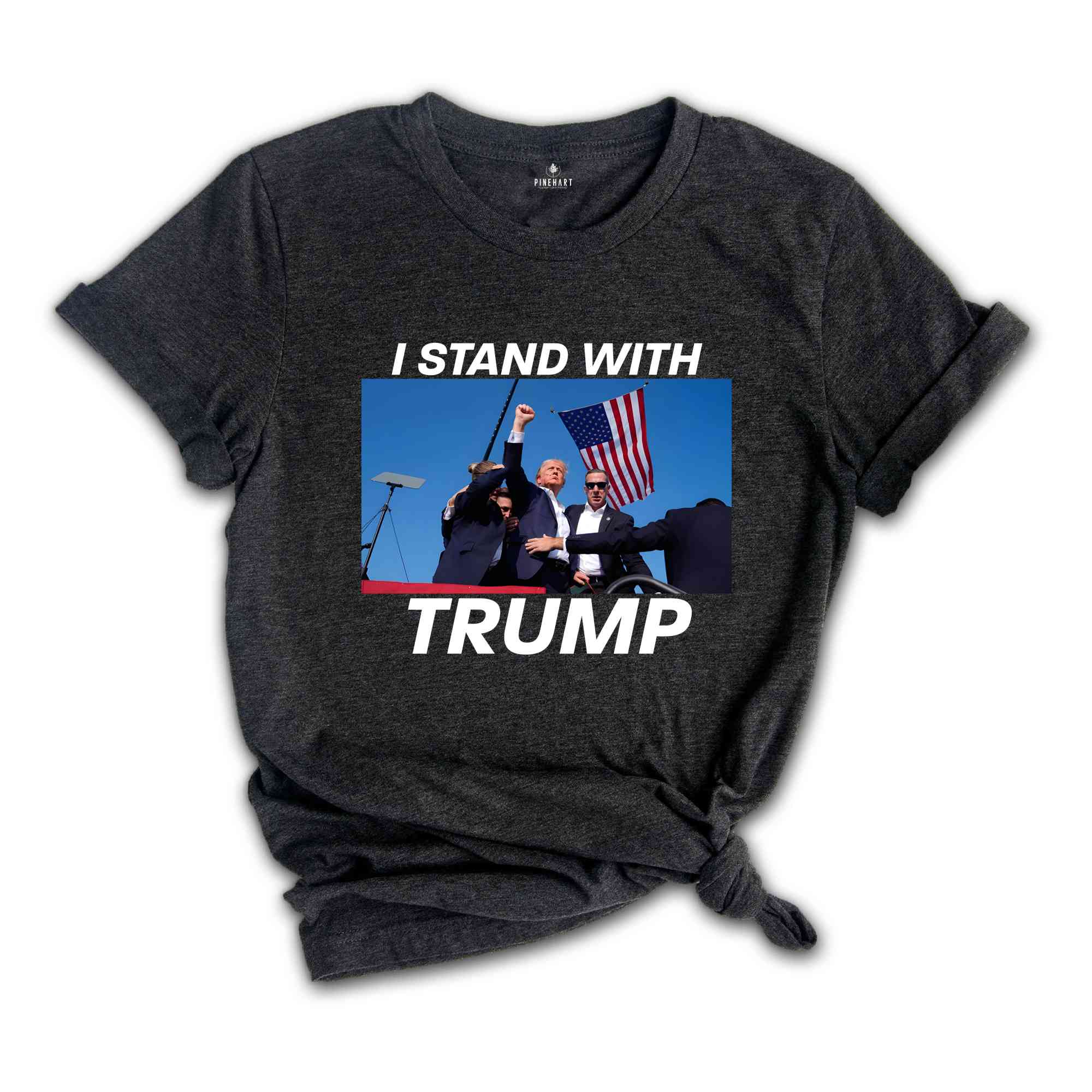 I Stand With Trump Shirt, Trump 2024 Support Shirt, Patriotic Trump Tee, Trump Campaign Shirt, Vote Trump 2024 Shirt