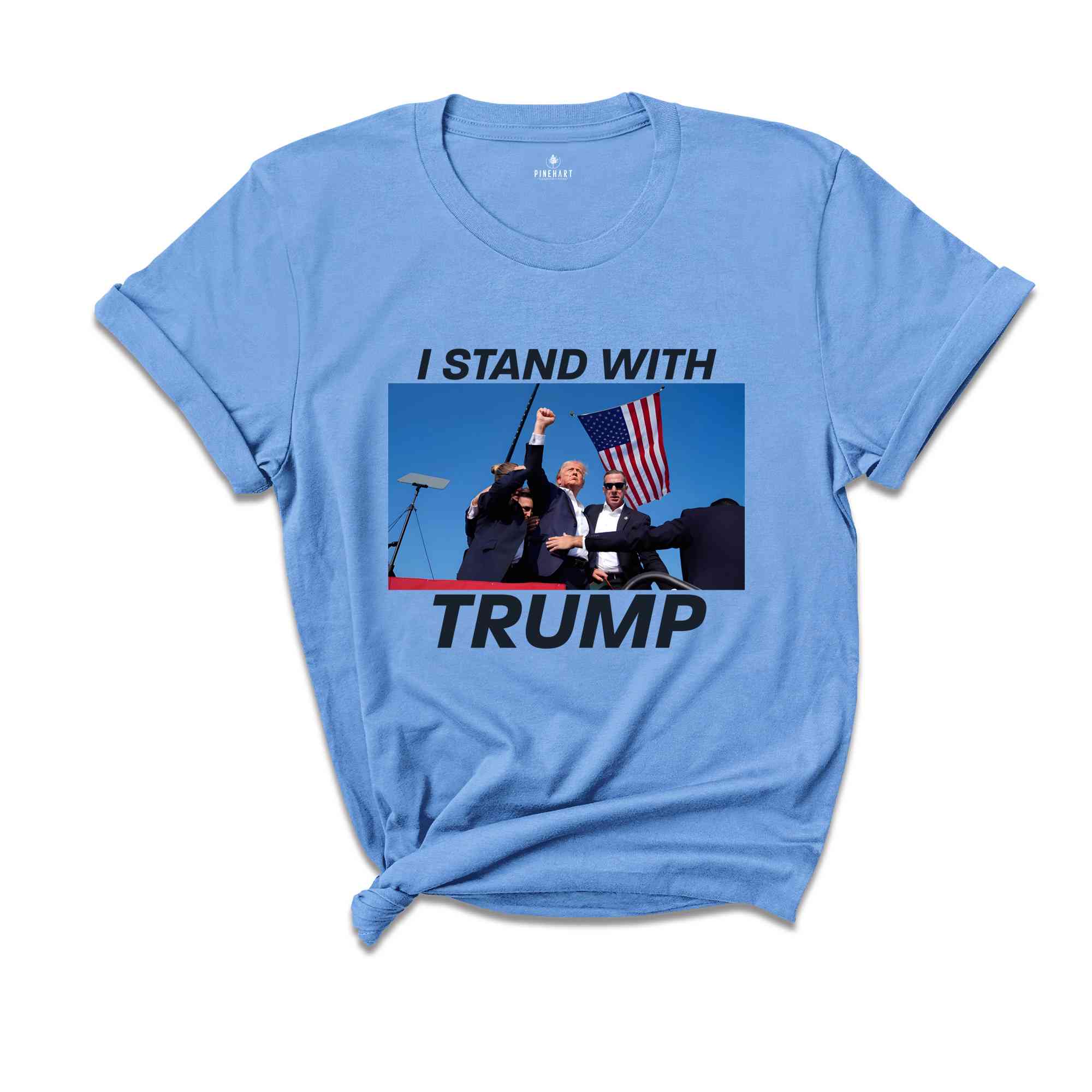 I Stand With Trump Shirt, Trump 2024 Support Shirt, Patriotic Trump Tee, Trump Campaign Shirt, Vote Trump 2024 Shirt