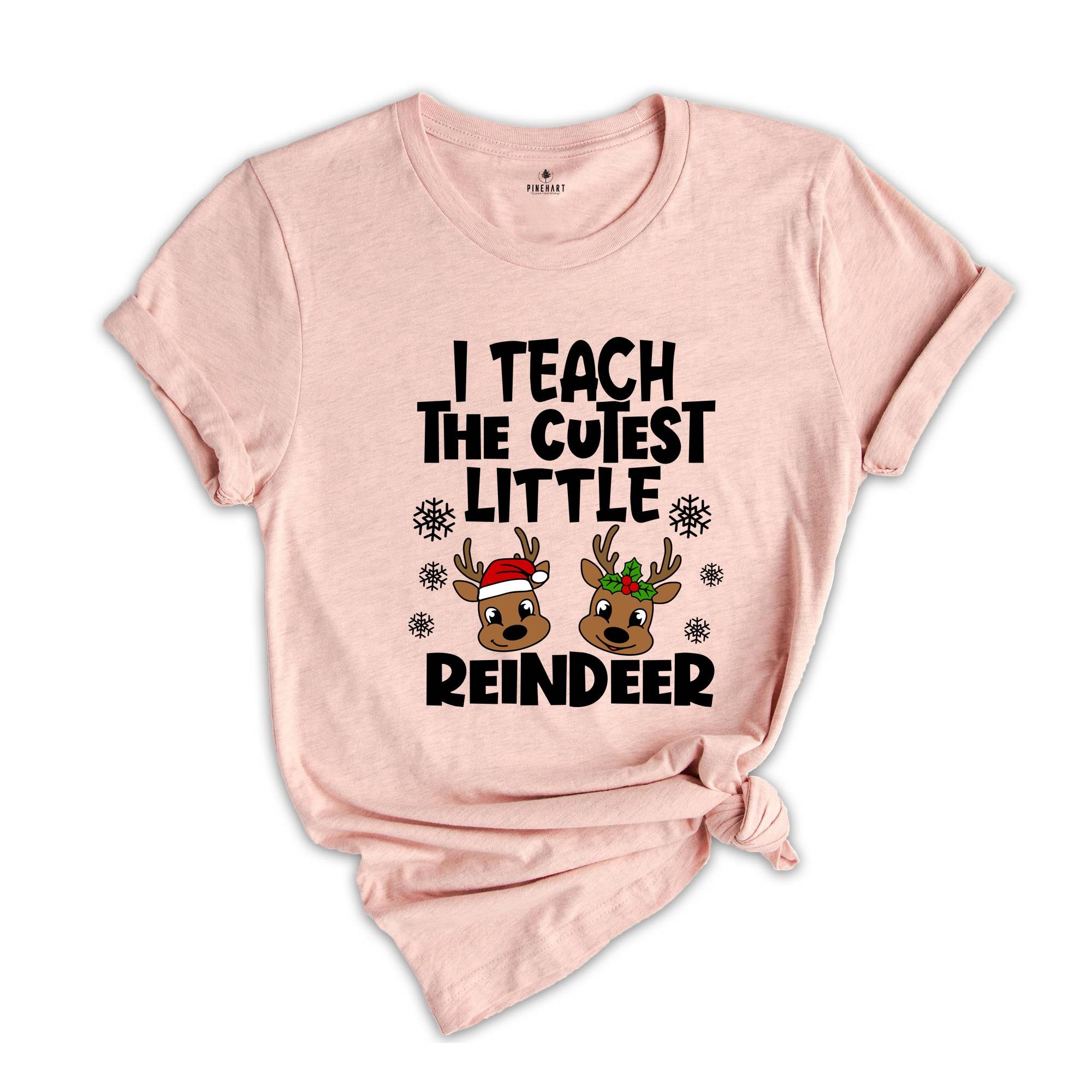 I Teach Cutest Little Reindeers Shirt, Christmas Teacher T-Shirt, Teacher Appreciation, Christmas Teacher Tee, Teacher Gift