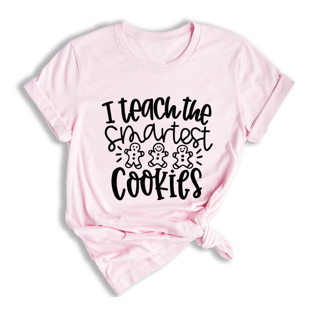 I Teach the Smartest Cookies Shirt, Christmas Shirt for Teachers, Christmas Gift for Teachers, Gingerbread Cookies Tee