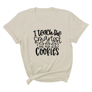 I Teach the Smartest Cookies Shirt, Christmas Shirt for Teachers, Christmas Gift for Teachers, Gingerbread Cookies Tee