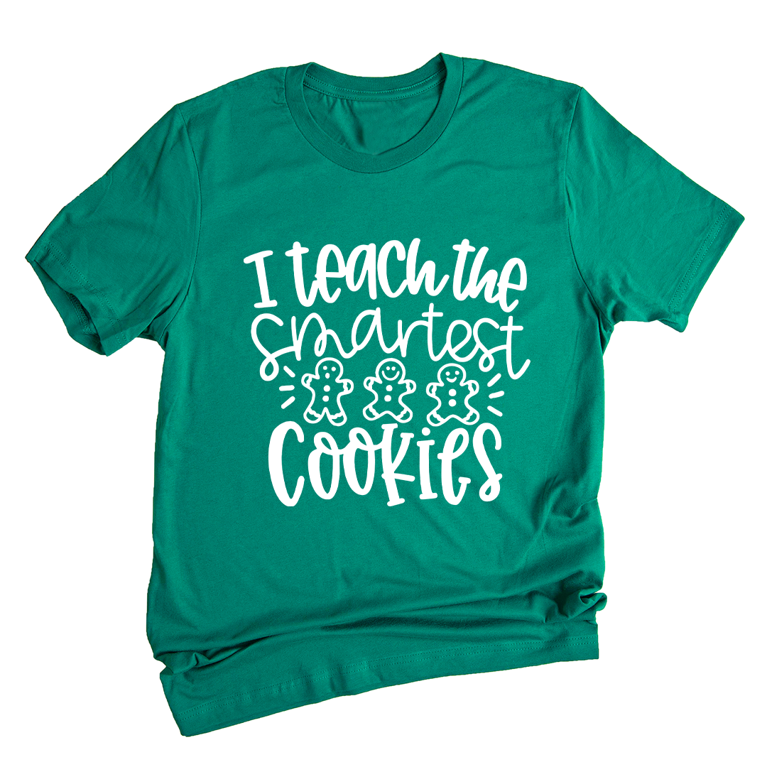 I Teach the Smartest Cookies Shirt, Christmas Shirt for Teachers, Christmas Gift for Teachers, Gingerbread Cookies Tee