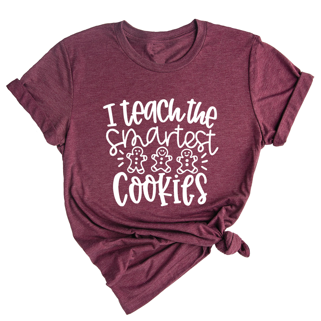I Teach the Smartest Cookies Shirt, Christmas Shirt for Teachers, Christmas Gift for Teachers, Gingerbread Cookies Tee