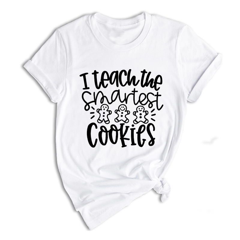 I Teach the Smartest Cookies Shirt, Christmas Shirt for Teachers, Christmas Gift for Teachers, Gingerbread Cookies Tee