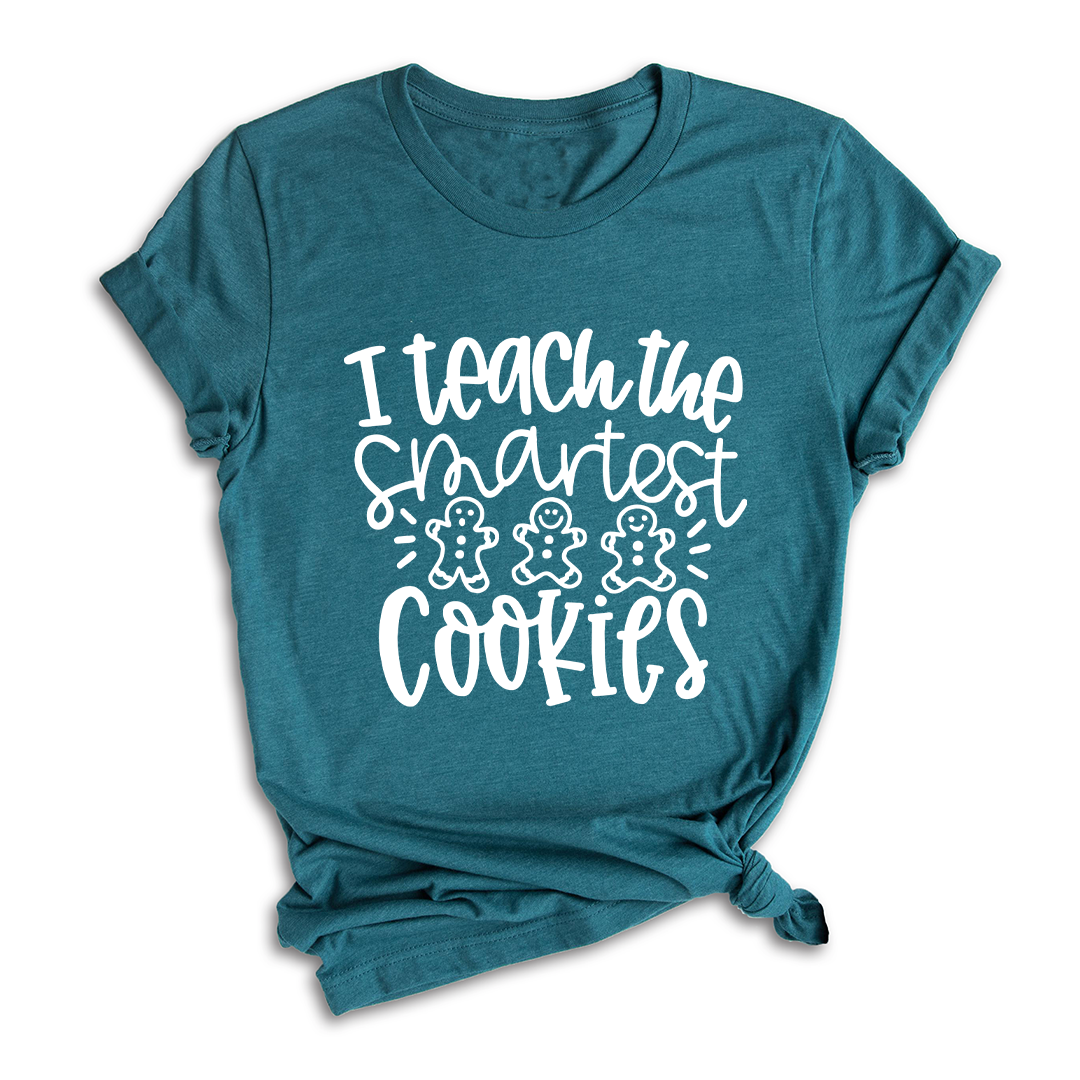 I Teach the Smartest Cookies Shirt, Christmas Shirt for Teachers, Christmas Gift for Teachers, Gingerbread Cookies Tee