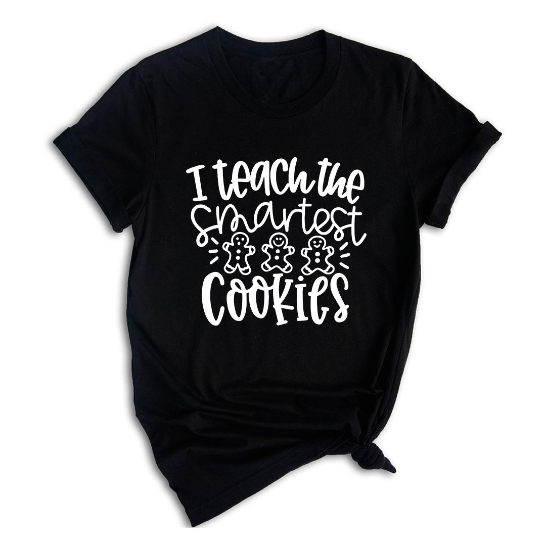 I Teach the Smartest Cookies Shirt, Christmas Shirt for Teachers, Christmas Gift for Teachers, Gingerbread Cookies Tee