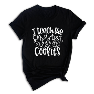 I Teach the Smartest Cookies Shirt, Christmas Shirt for Teachers, Christmas Gift for Teachers, Gingerbread Cookies Tee