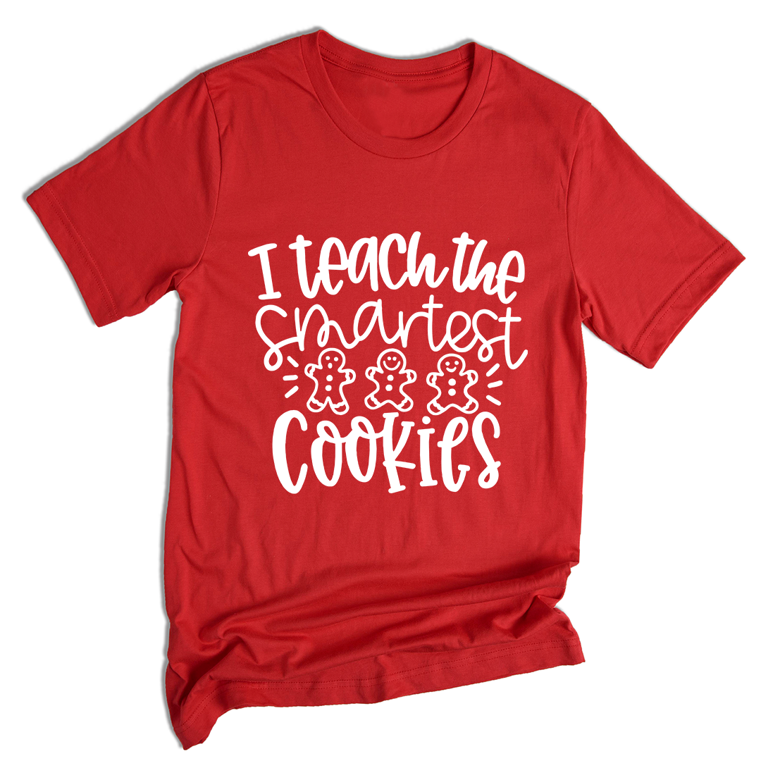 I Teach the Smartest Cookies Shirt, Christmas Shirt for Teachers, Christmas Gift for Teachers, Gingerbread Cookies Tee