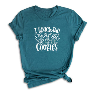I Teach the Smartest Cookies Shirt, Christmas Shirt for Teachers, Christmas Gift for Teachers, Gingerbread Cookies Tee