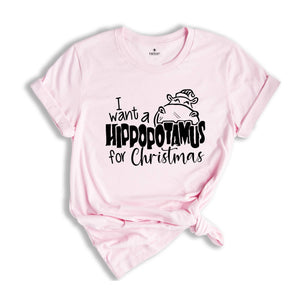 I Want a Hippopotamus For Christmas, Christmas Gift, Cute Christmas Tee, Christmas Kids Shirt, Christmas Pajamas, Holiday Shirt