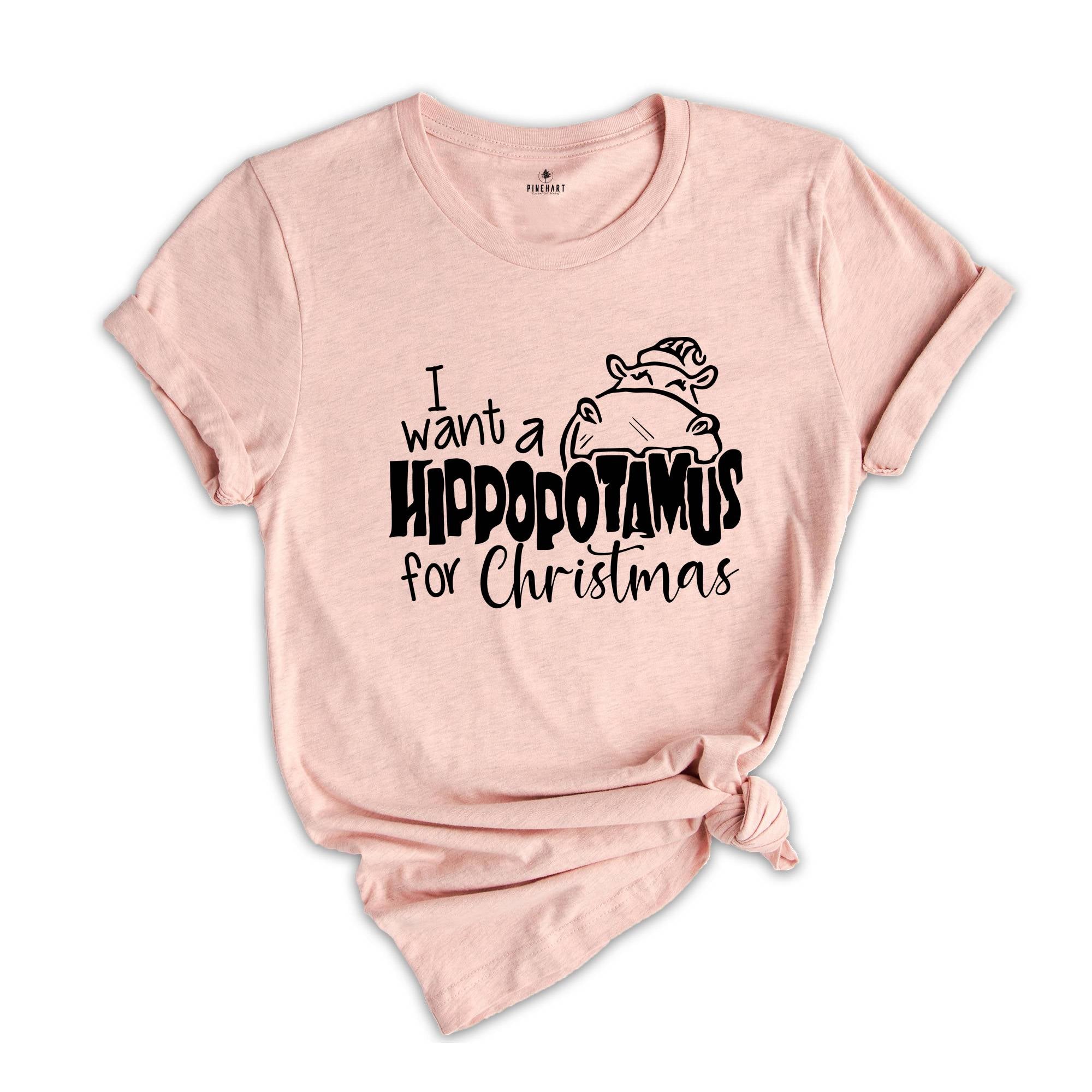 I Want a Hippopotamus For Christmas, Christmas Gift, Cute Christmas Tee, Christmas Kids Shirt, Christmas Pajamas, Holiday Shirt