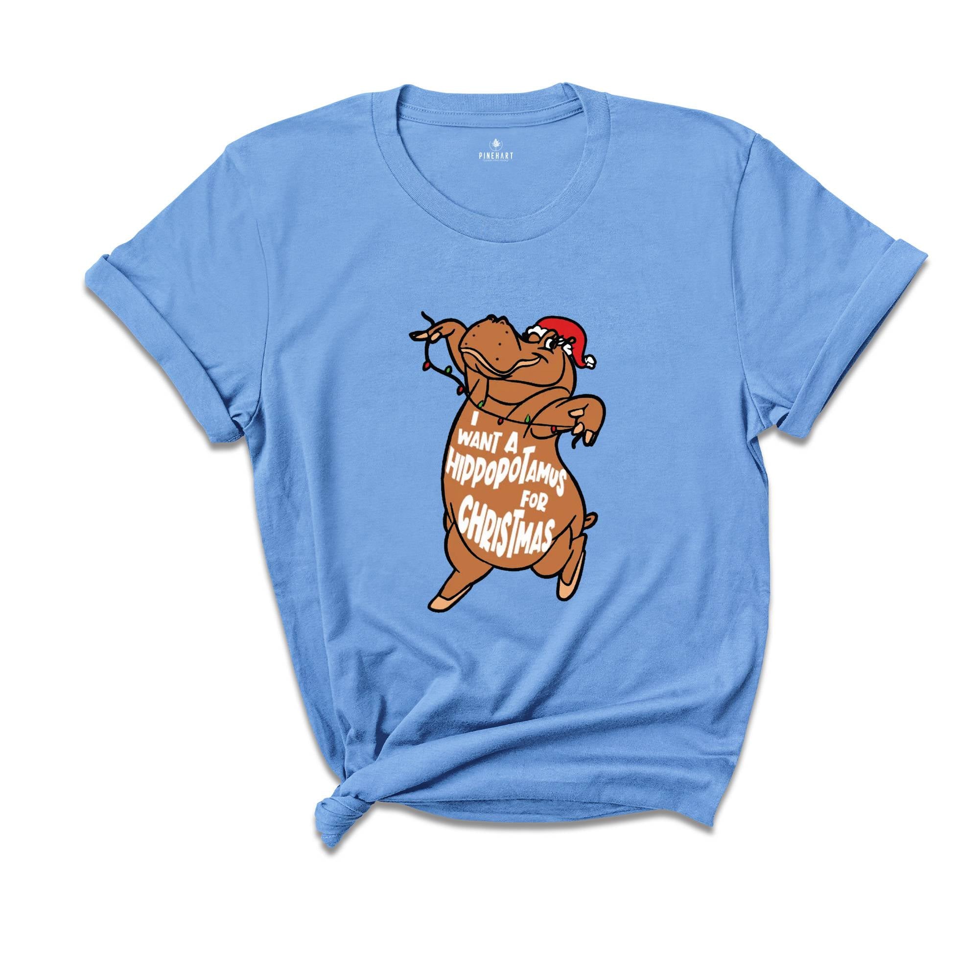 I Want a Hippopotamus for Christmas Shirt, Cute Christmas T-Shirt, Christmas Kids Shirt, Christmas Pajamas, Holiday Apparel