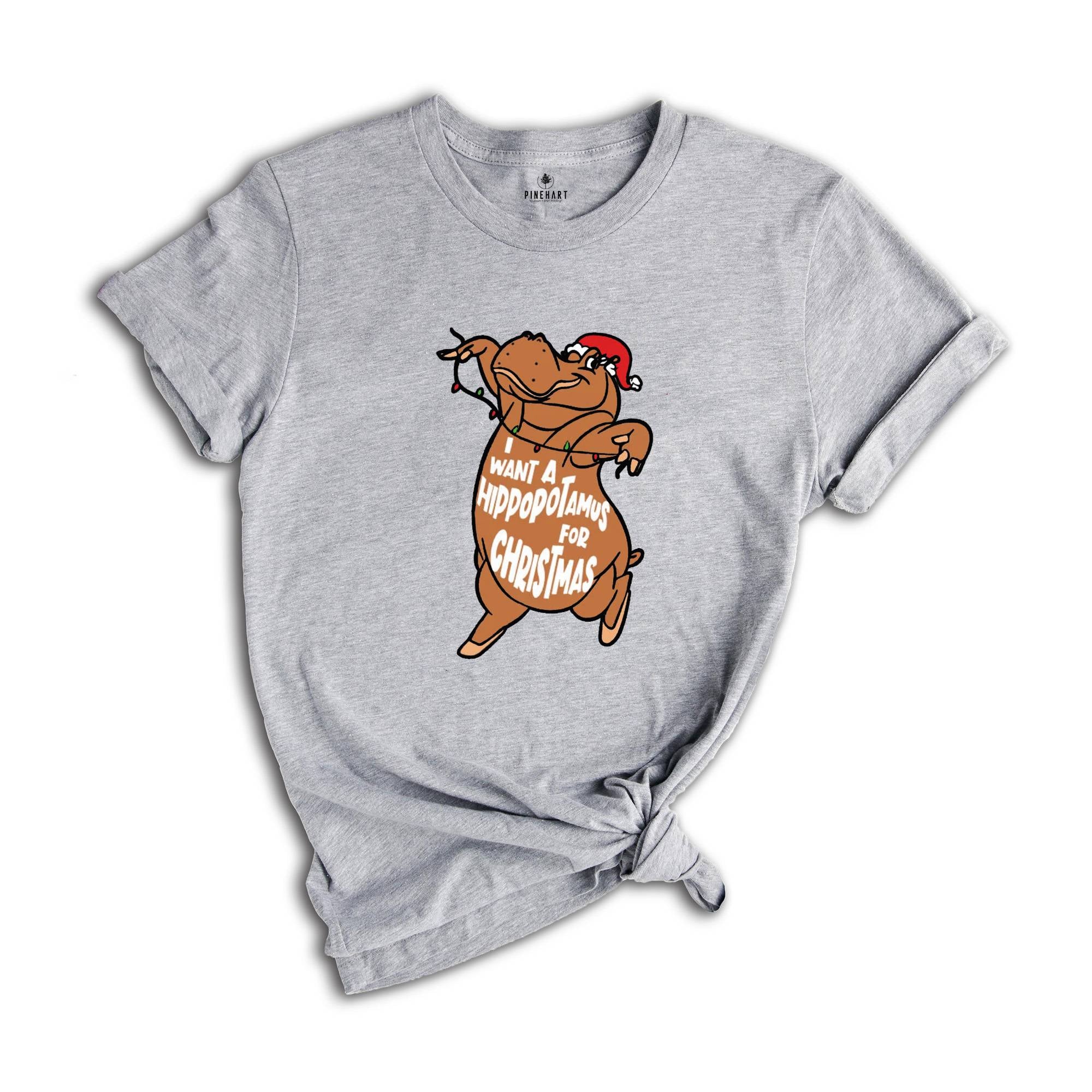 I Want a Hippopotamus for Christmas Shirt, Cute Christmas T-Shirt, Christmas Kids Shirt, Christmas Pajamas, Holiday Apparel