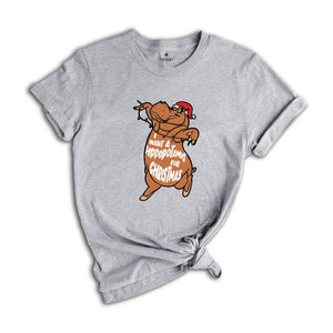 I Want a Hippopotamus for Christmas Shirt, Cute Christmas T-Shirt, Christmas Kids Shirt, Christmas Pajamas, Holiday Apparel