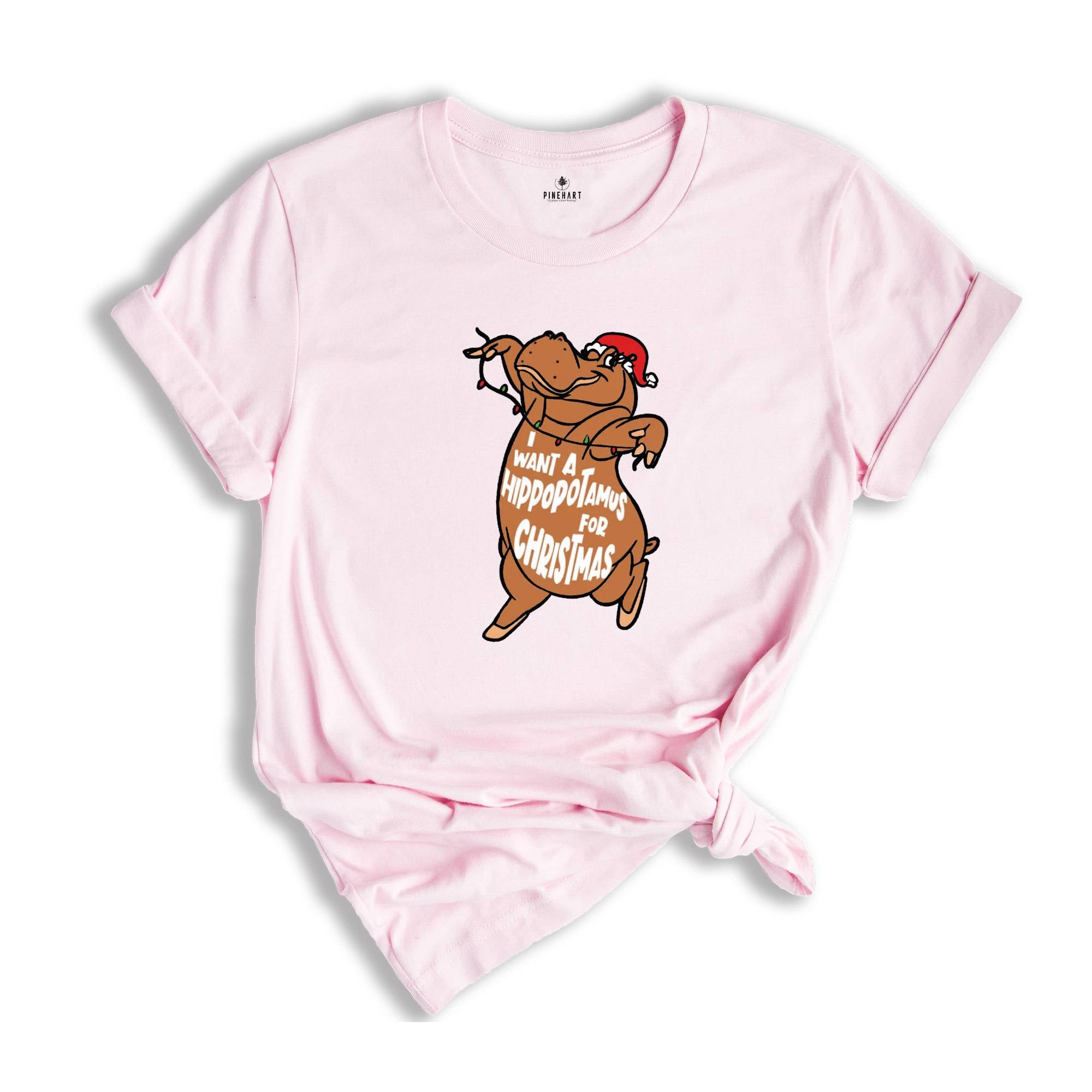 I Want a Hippopotamus for Christmas Shirt, Cute Christmas T-Shirt, Christmas Kids Shirt, Christmas Pajamas, Holiday Apparel