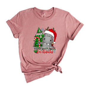 I Want A Hippopotamus For Christmas Shirt, Christmas Hippo Shirt, Funny Christmas Shirt, Christmas Gift, Holiday Tee