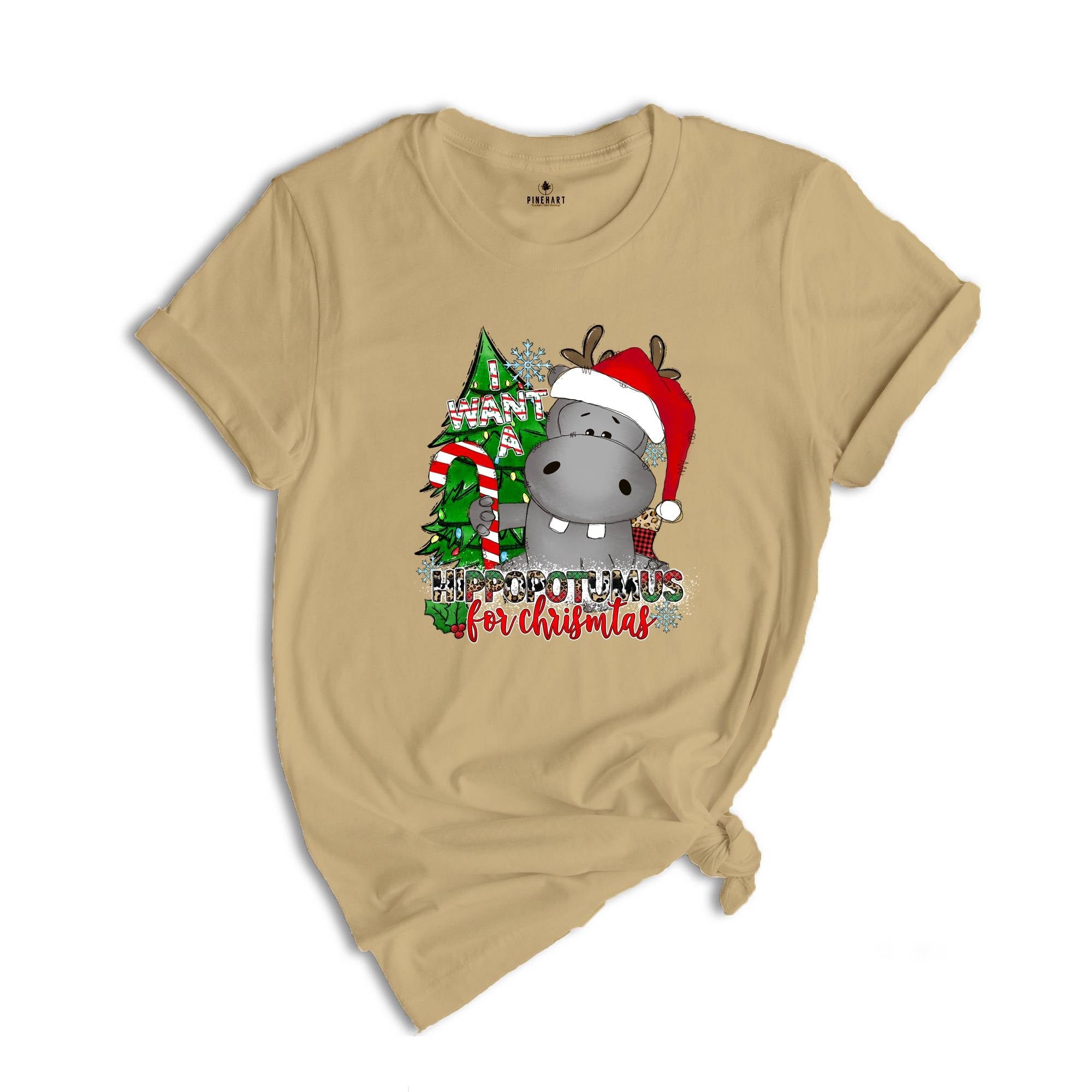 I Want A Hippopotamus For Christmas Shirt, Christmas Hippo Shirt, Funny Christmas Shirt, Christmas Gift, Holiday Tee