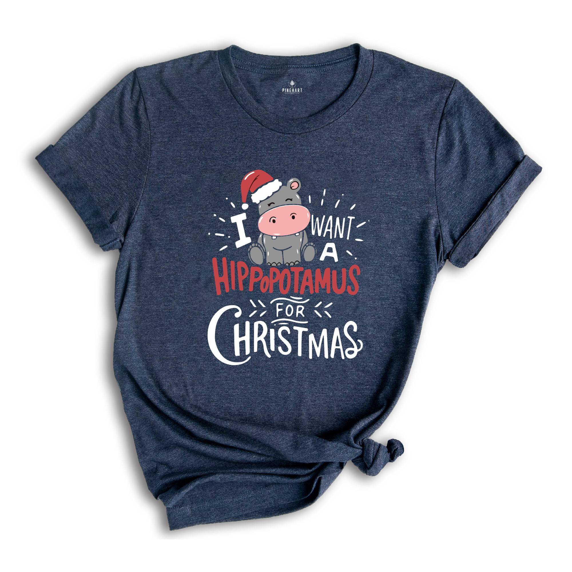 I Want A Hippopotamus For Christmas Shirt, Christmas Pajamas, Christmas Hippopotamus Shirt, Christmas Crew Shirt