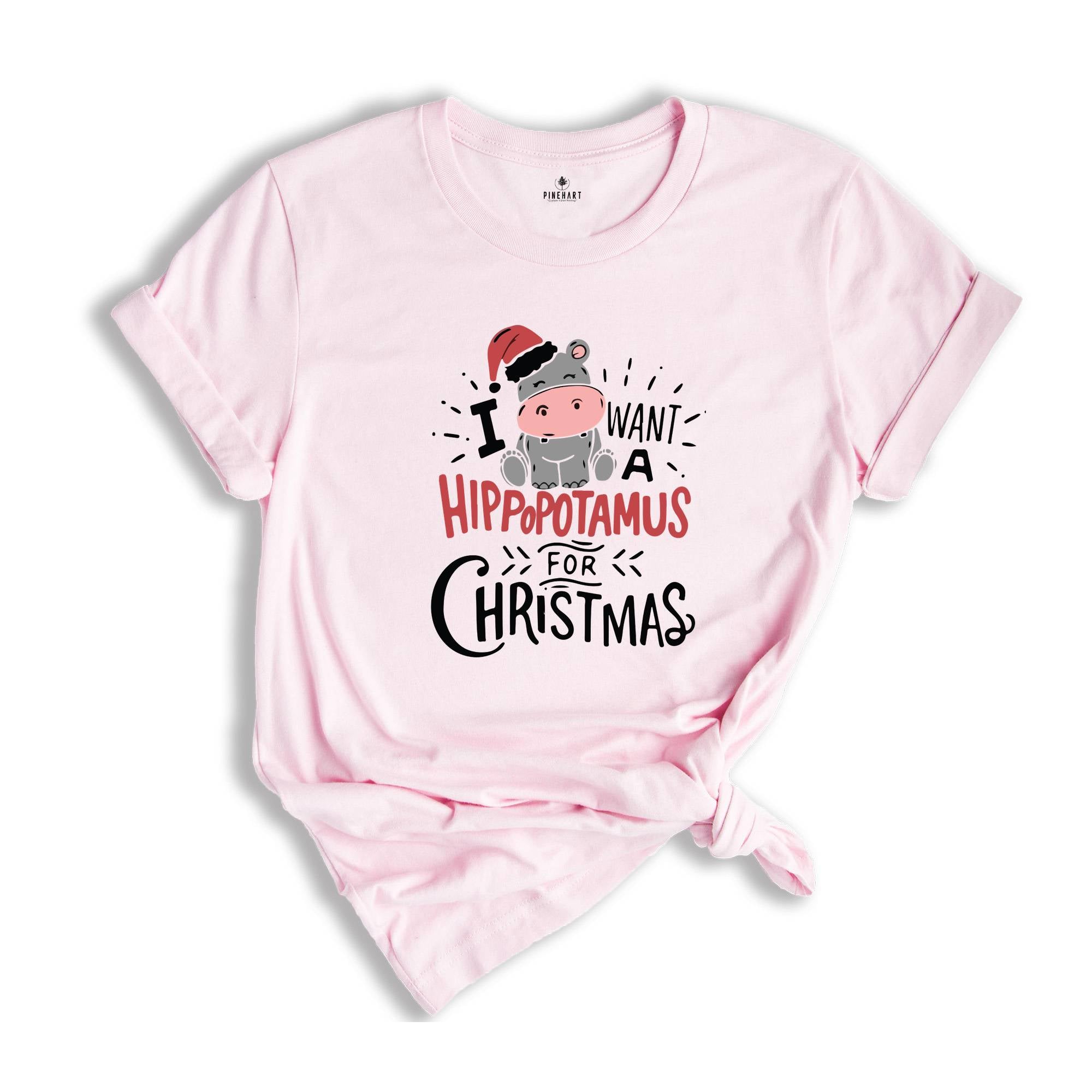 I Want A Hippopotamus For Christmas Shirt, Christmas Pajamas, Christmas Hippopotamus Shirt, Christmas Crew Shirt